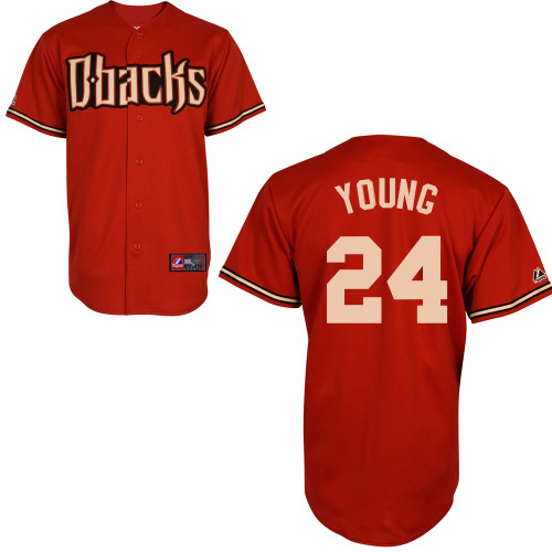 Chris Young #24 Youth Baseball Jersey-Arizona Diamondbacks Authentic Alternate Orange MLB Jersey